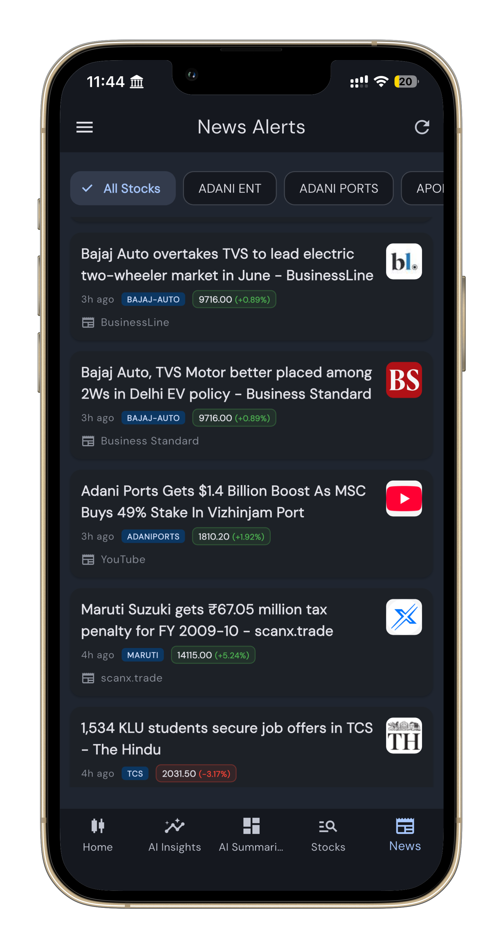 News Alerts Preview